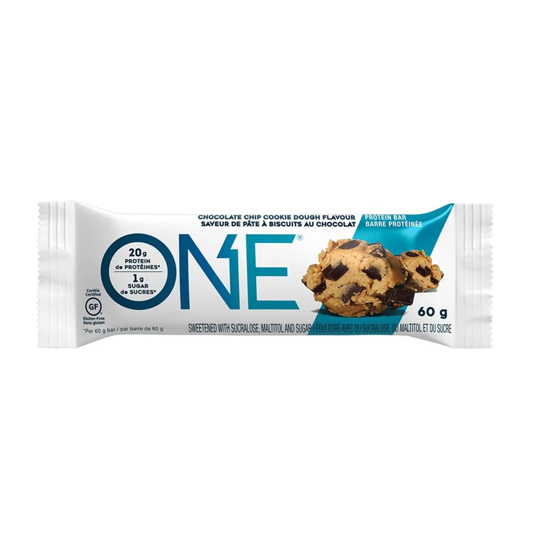 ONE - Gluten Free Protein Bar - Chocolate Chip Cookie Dough Flavour | 60 g