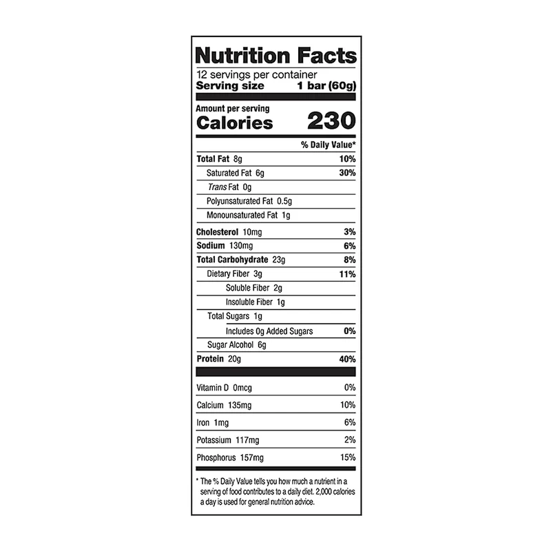 ONE - Gluten Free Protein Bar - Chocolate Chip Cookie Dough Flavour | 60 g