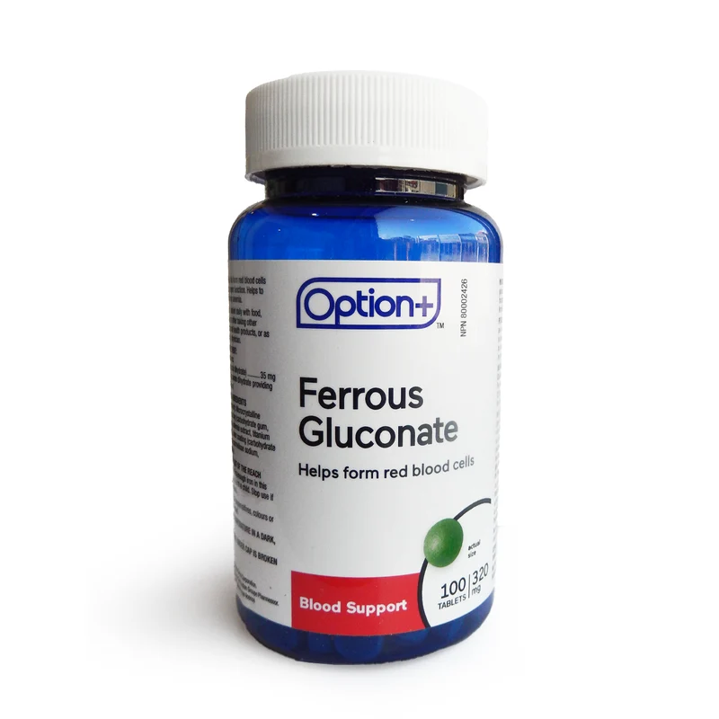 Option+ Ferrous Gluconate 320 mg | 100 Tablets