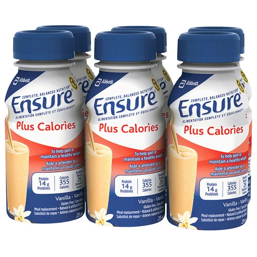 Ensure - Plus Calories - Gluten Free Meal Replacement Drink - Vanilla Flavoured | 6 X 235 ml