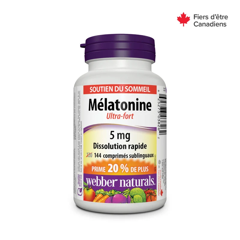 Webber Naturals - Extra Strength Melatonin 5mg | 144 Sublingual Tablets