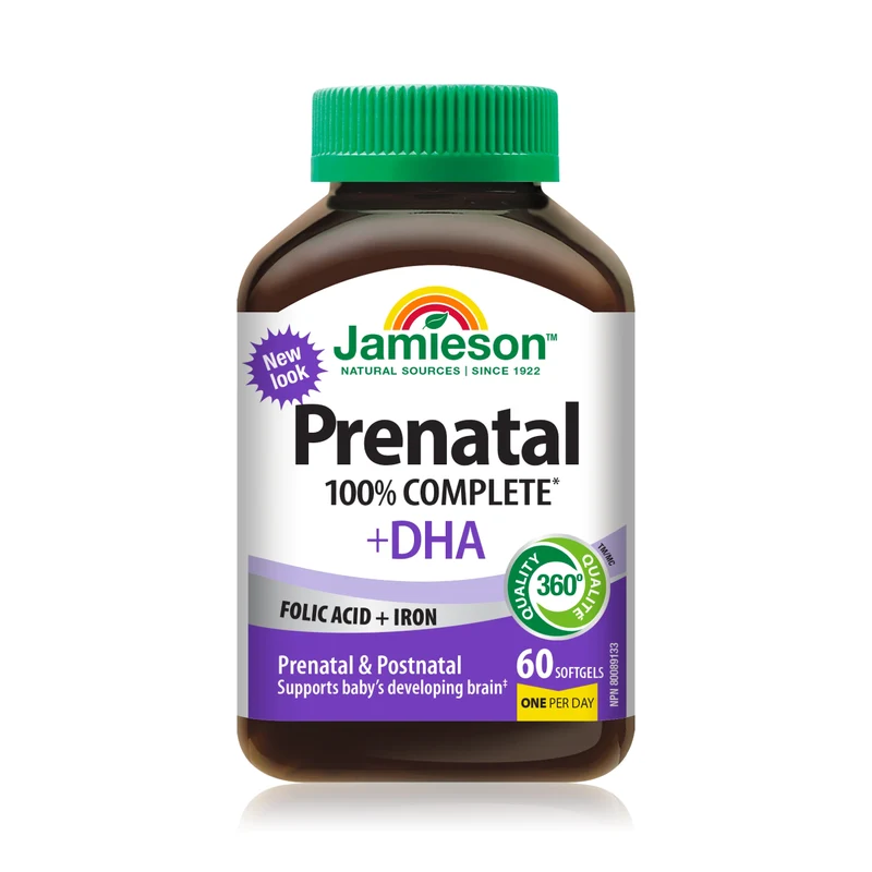 Jamieson - Prenatal 100% Complete MultiVitamin + DHA | 60 Softgels