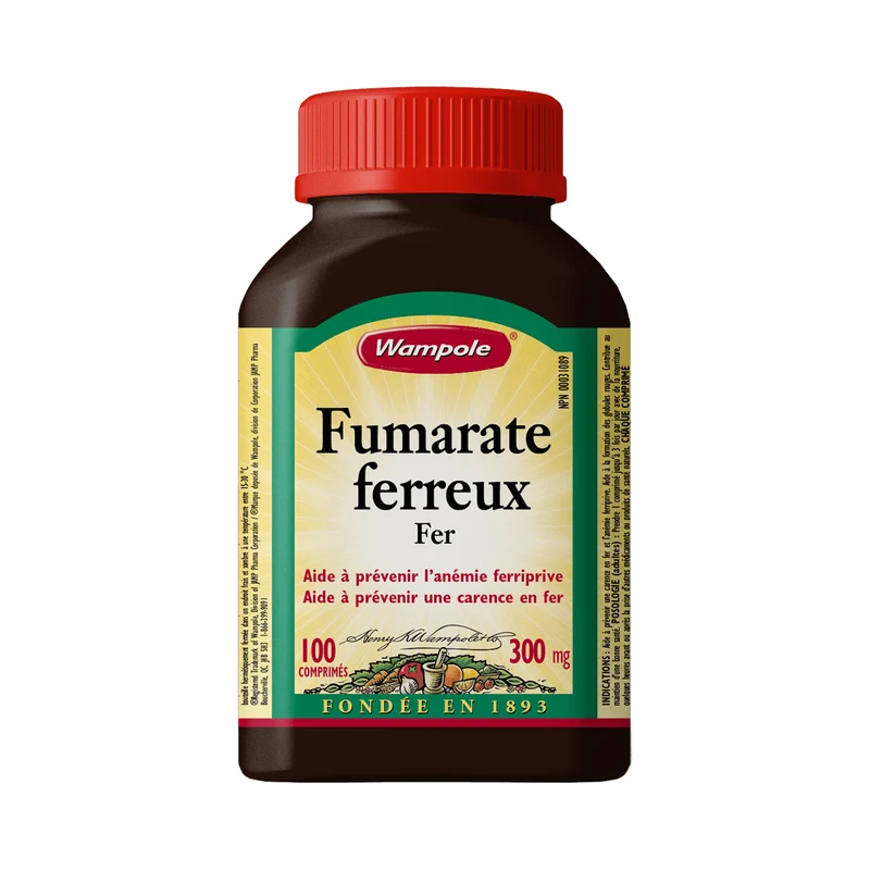 Wampole - Ferrous Fumarate 300 mg Iron | 100 Tablets