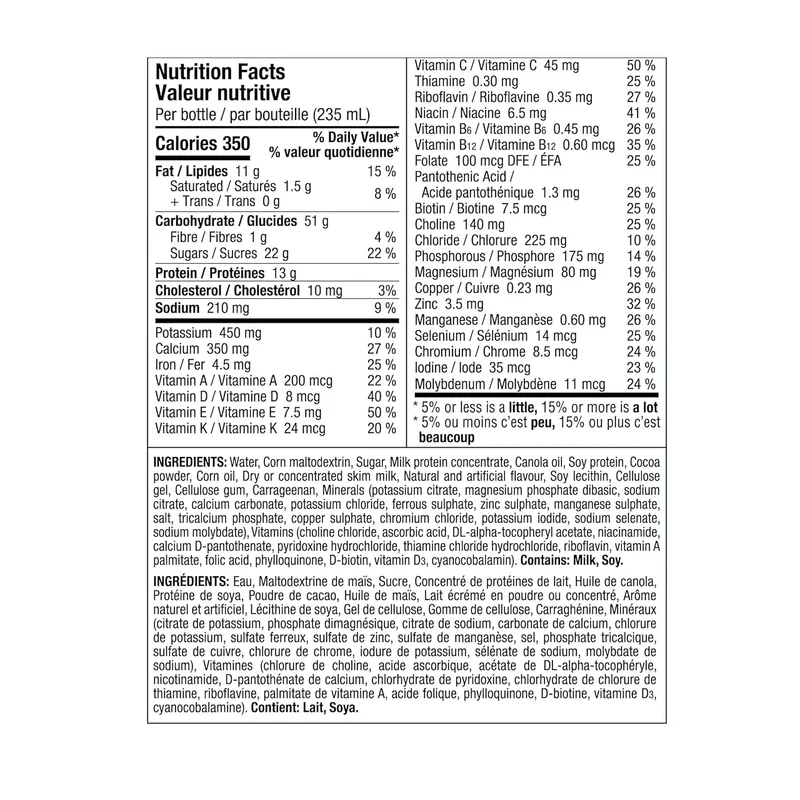 Ensure - Plus Calories - Gluten Free Meal Replacement Drink - Chocolate Flavour | 6 X 235 mL