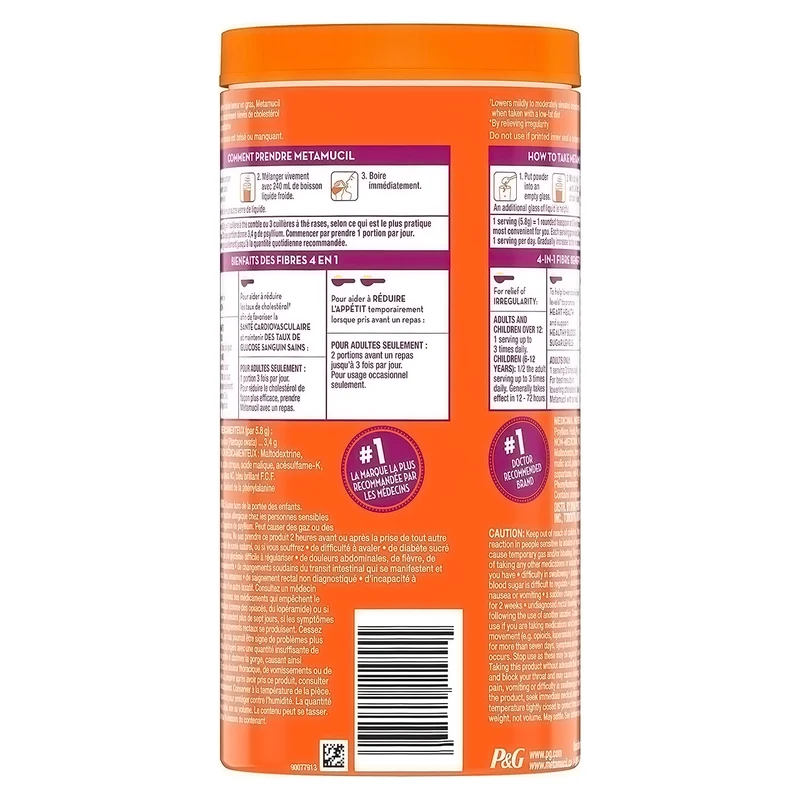 Metamucil - 4IN1 Sugar Free Fibre Therapy - Berry Flavour | 662 g