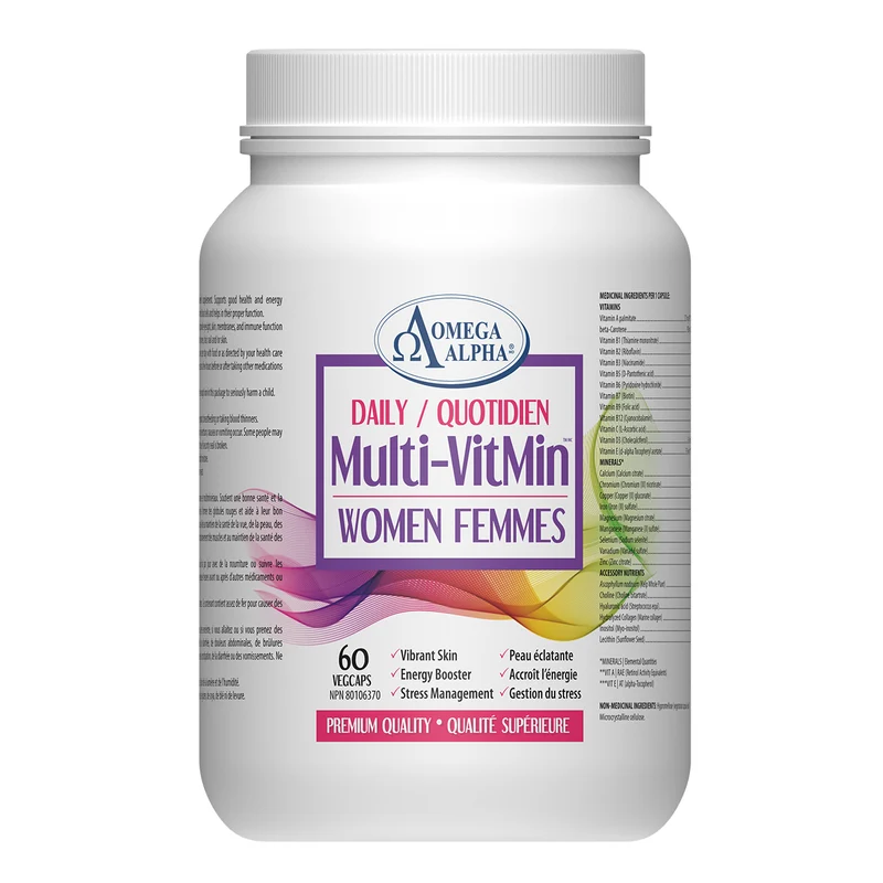 Omega Alpha - Daily Multi-VitMin - Women | 60 VEGCAPS