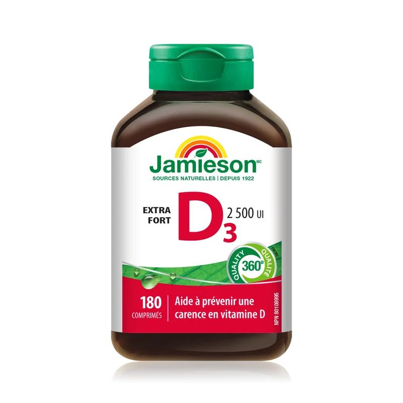 Jamieson - Extra Strength Vitamin D3 2500 IU | 180 Tablets