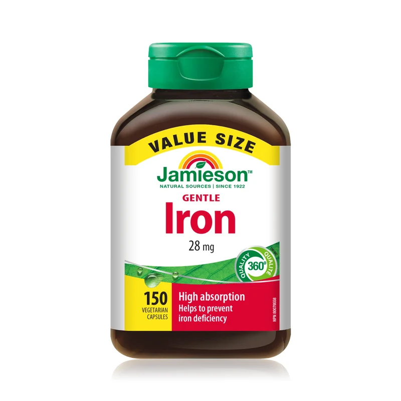 Jamieson - Gentle Iron 28 mg | 150 Vegetarian Capsules