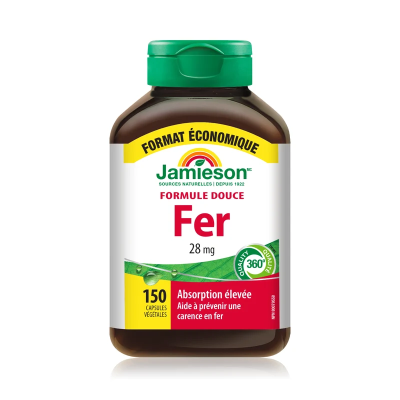 Jamieson - Gentle Iron 28 mg | 150 Vegetarian Capsules