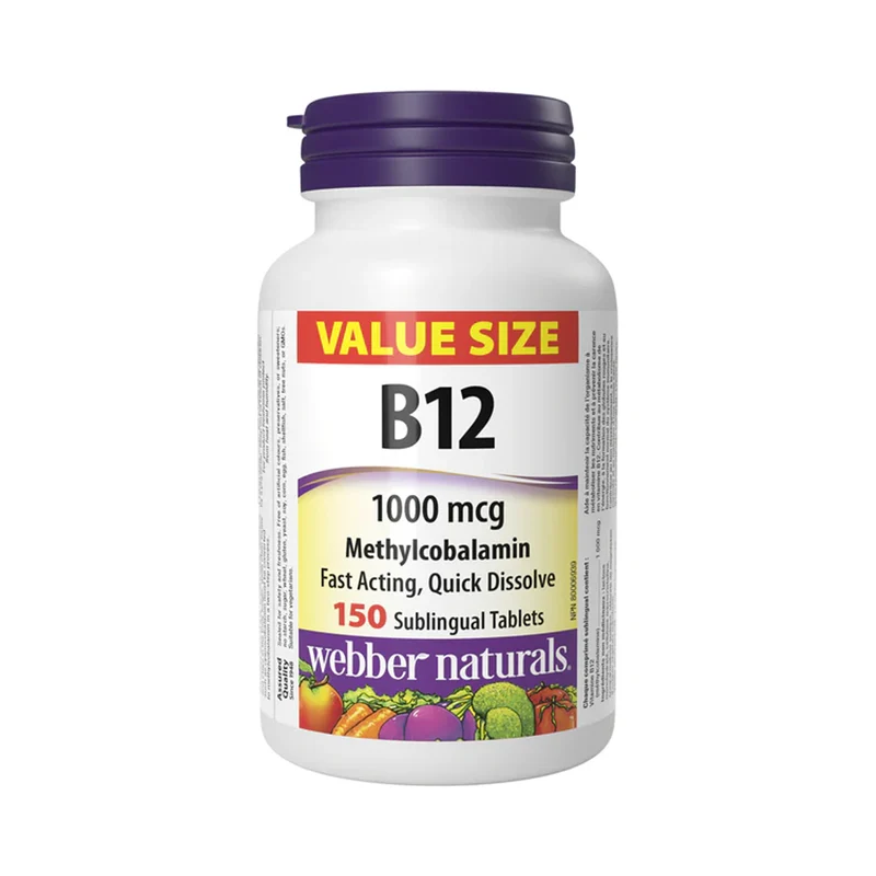 Webber Naturals - B12 1000 mcg | 150 Sublingual Tablets