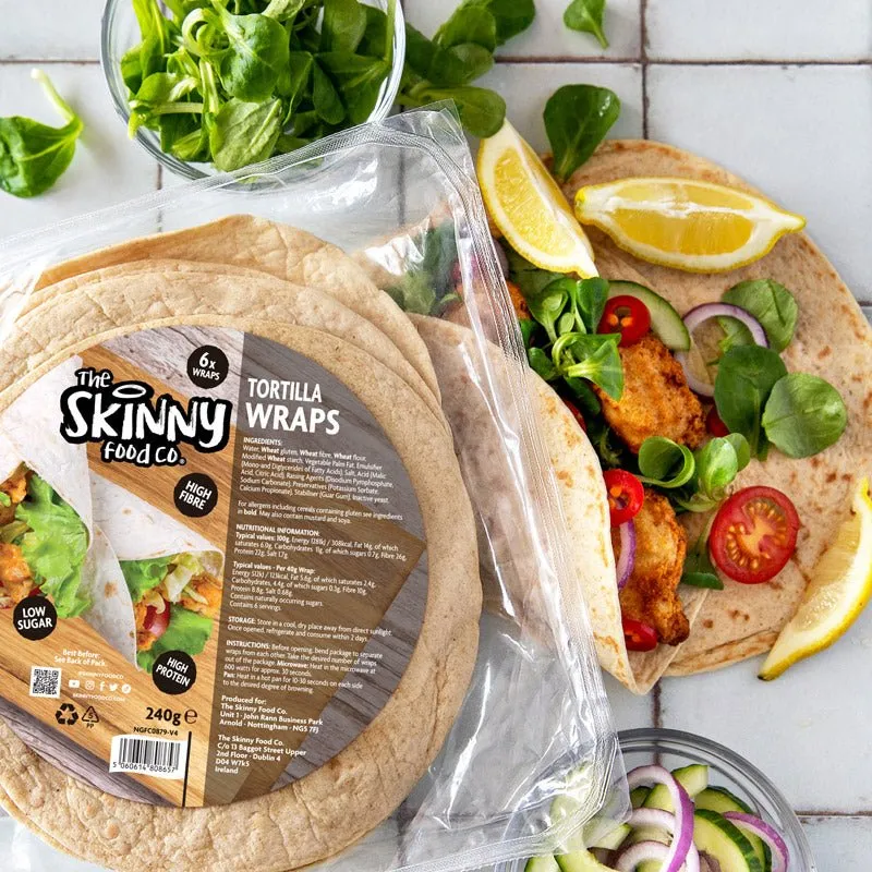 Wraps de tortilla maigres - 4 g de glucides par emballage - 6 x 40 g