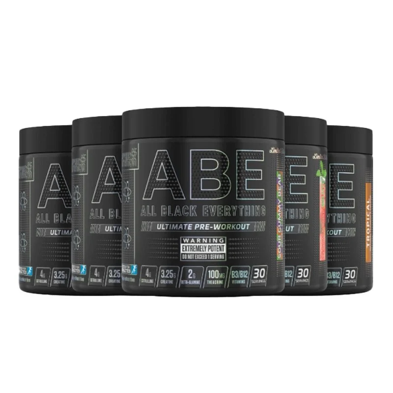 ABE - ALL BLACK EVERYTHING PRÉ-ENTRAÎNEMENT (14 saveurs disponibles) 375 g