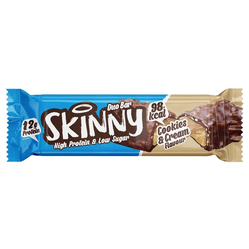 Barre Duo légère protéinée et faible en sucre, saveur Cookies & Cream - 60 g