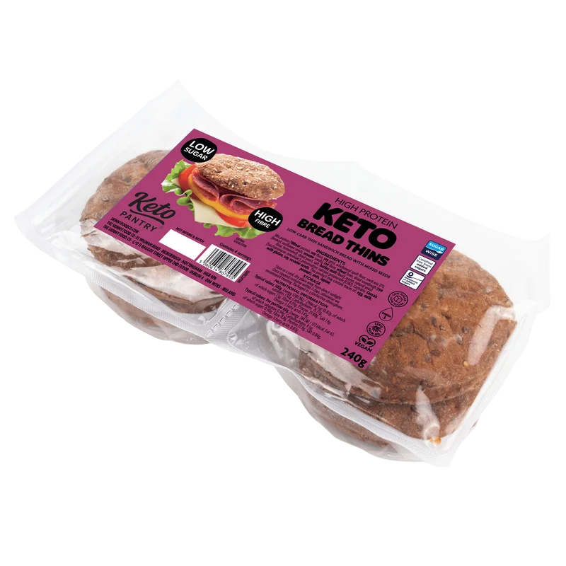 Pain fin protéiné Keto Pantry - 17 g de protéines par bagel - 4 x 60 g
