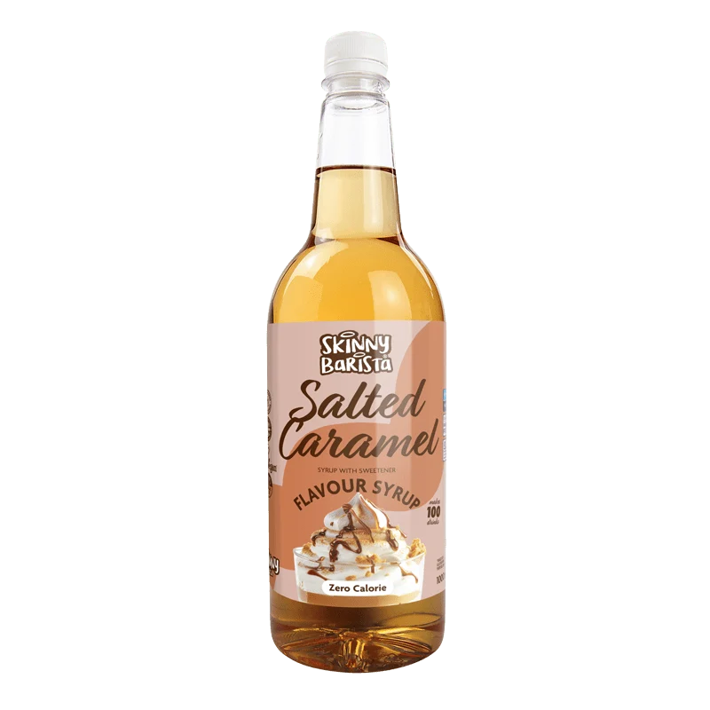 Sirop aromatisé caramel salé Skinny Barista - Café léger sans sucre et sans calories - 1 litre