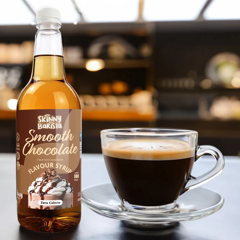 Sirop aromatisé au chocolat Skinny Barista - Café léger sans sucre et sans calories - 1 litre