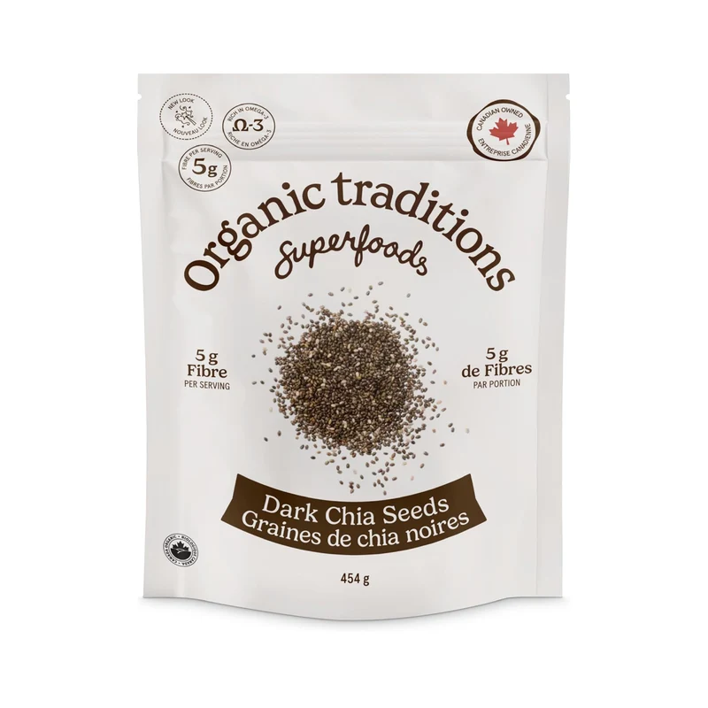 Organic Traditions - Chia Seeds, Dark Whole | 454 g