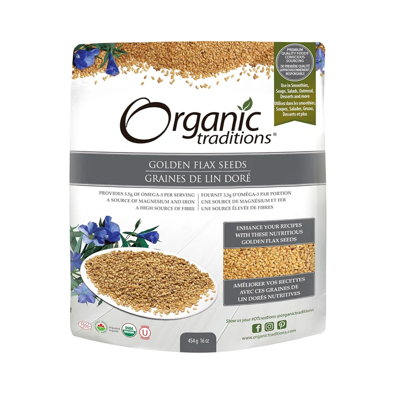 Organic Traditions - Golden Flax Seeds | 454 g