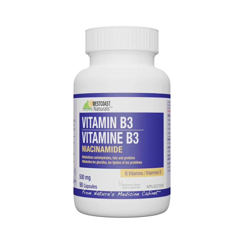 WestCoast Naturals - Niacinamide 500 mg | 90 Capsules