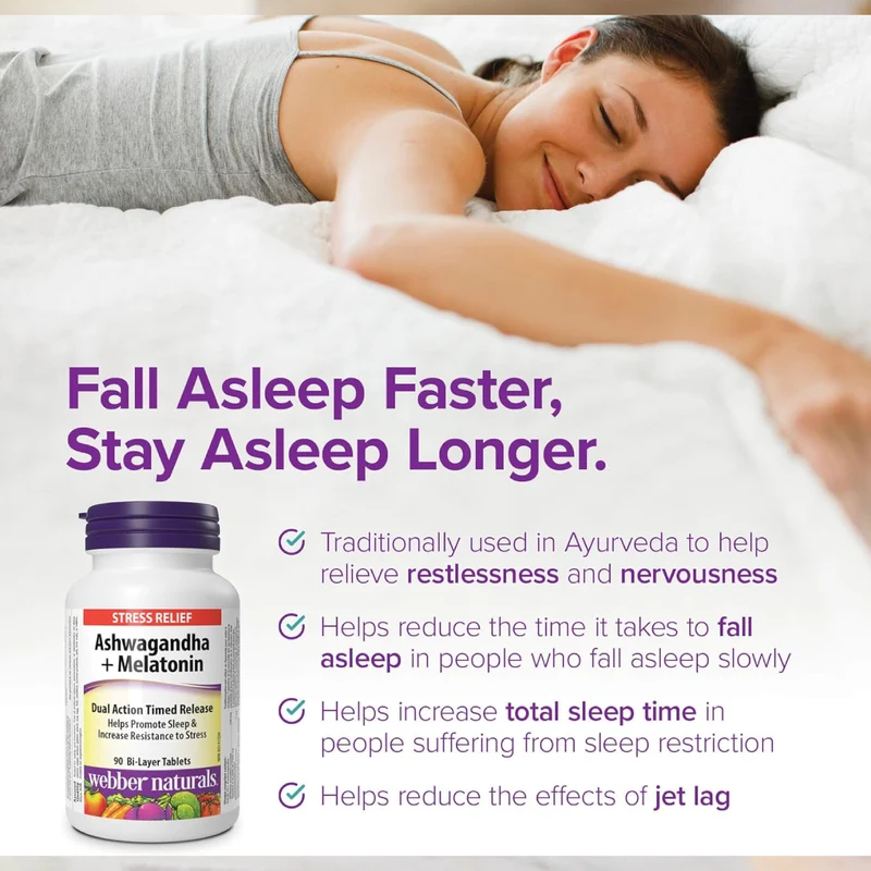 Webber Naturals - Ashwagandha + Melatonin | 90 Tablets