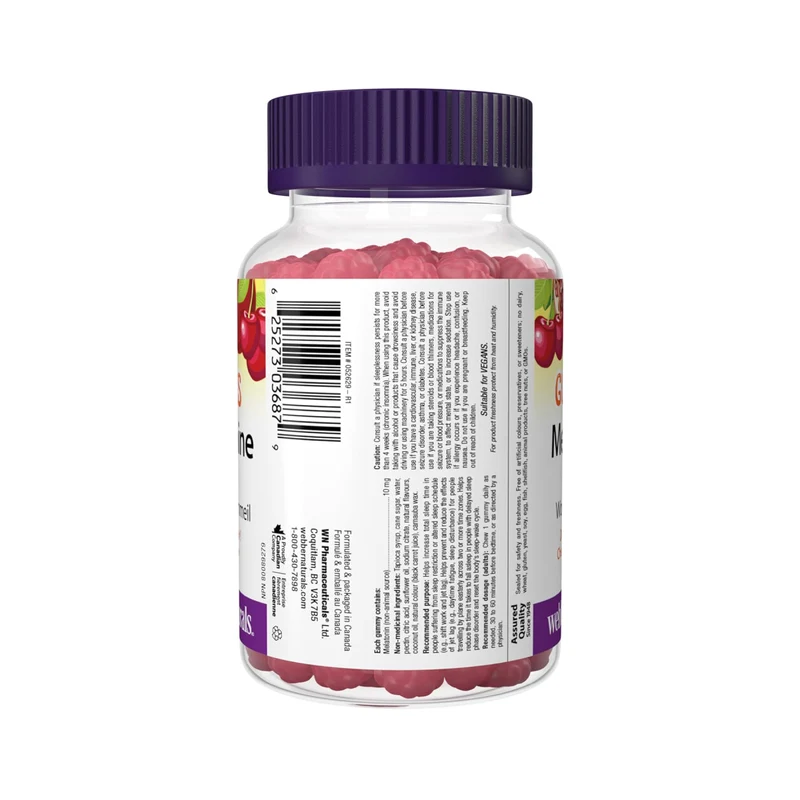 Webber Naturals - Melatonin 10 mg | 100 Gummies