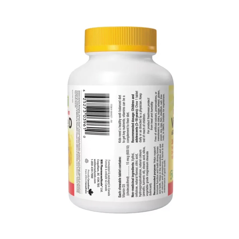Webber Naturals - Vitamin D Orange 600 IU | 360 Tablets