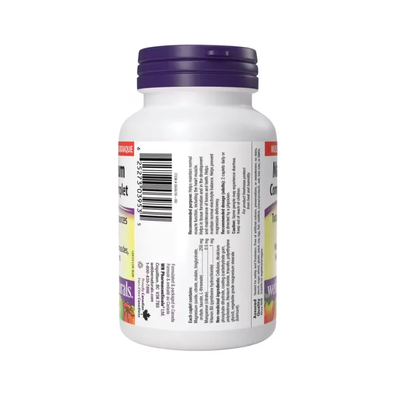 Webber Naturals - Magnesium Complex 250 mg | 100 Tablets
