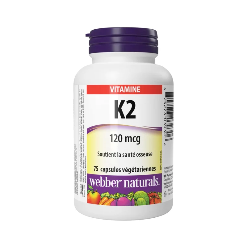 Webber Naturals - Vitamin K2 | 75 Vegetarian Capsules