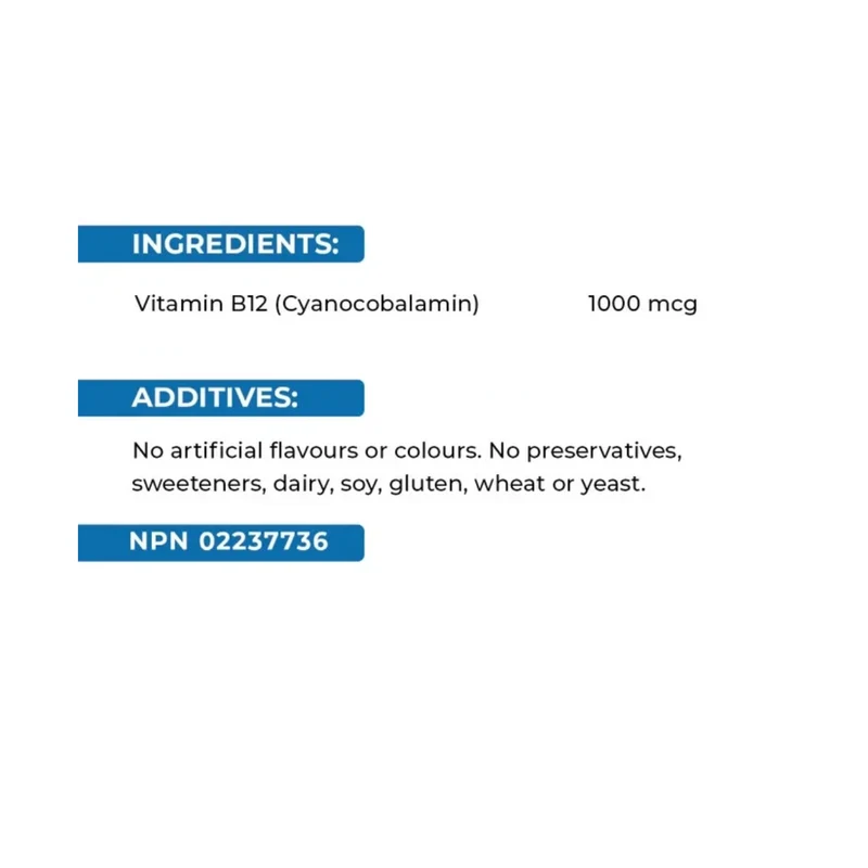 Swiss Natural - Vitamin B12 1000 mcg | 60 Tablets