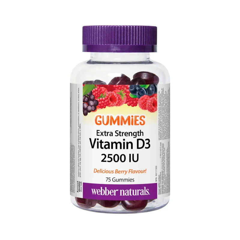 Webber Naturals - Vitamin D3 2500 IU | 75 Gummies