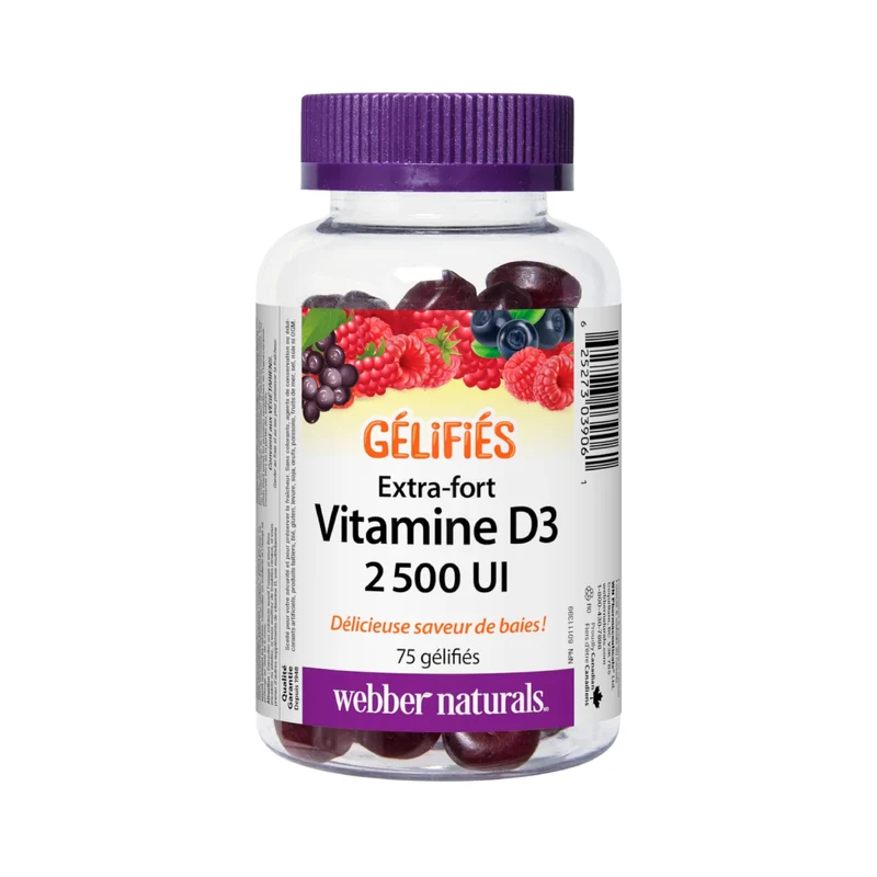 Webber Naturals - Vitamin D3 2500 IU | 75 Gummies