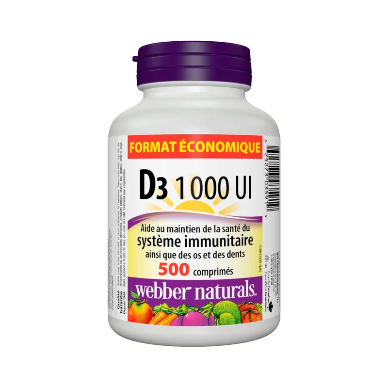 Webber Naturals - Vitamin D3 1000 IU Bonus | 500 Tablets