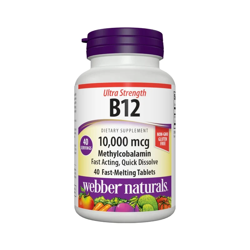 Webber Naturals - Vitamin B12 Methylcobalamin 10,000 mcg | 40 Tablets
