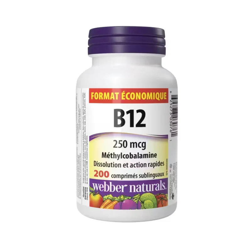 Webber Naturals - Vitamin B12 Methylcobalamin 250 mcg | 200 Tablets