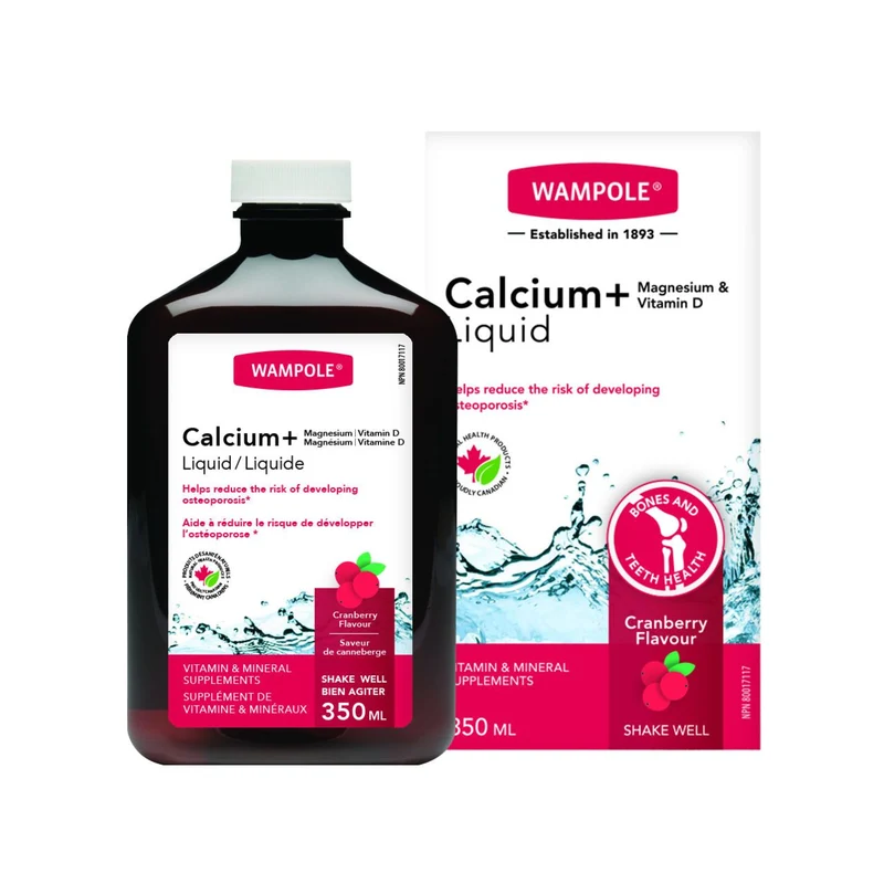 Wampole - Calcium & Magnesium with Vitamin D Cranberry | 350 mL