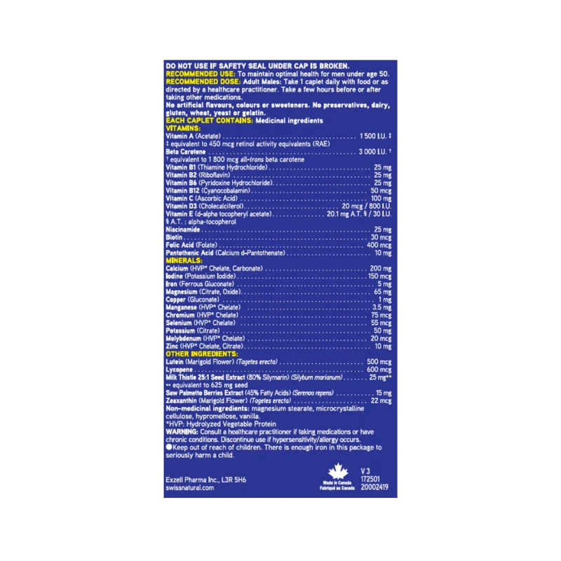 Swiss Natural - Total One Multivitamin Men | 90 Caplets