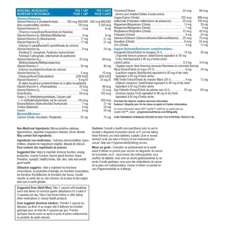 Progressive - Multi Men | 120 Capsules