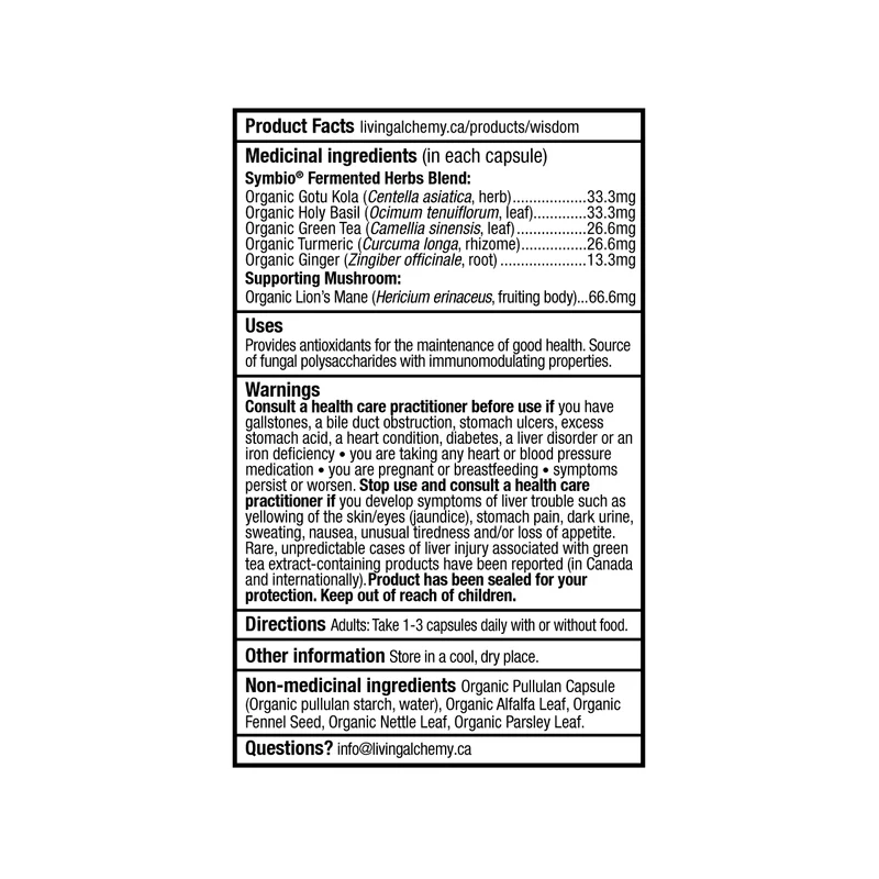 Living Alchemy - Wisdom | 60 Capsules