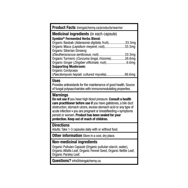 Living Alchemy - Warrior Blend | 60 Capsules