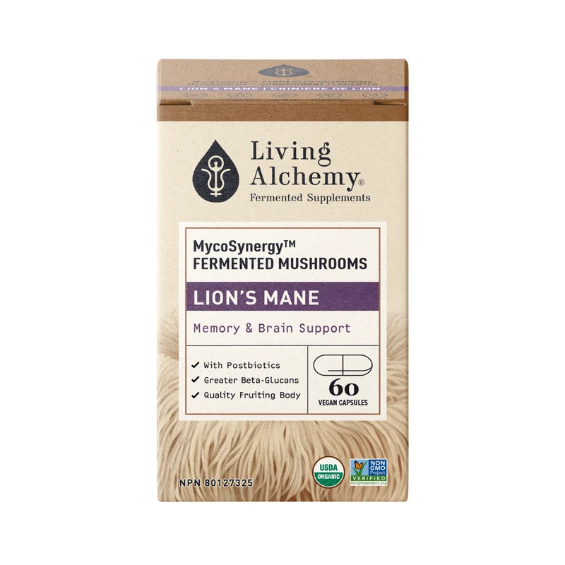 Living Alchemy - MycoSynergy Mushrooms Lion's Mane | 60 Capsules