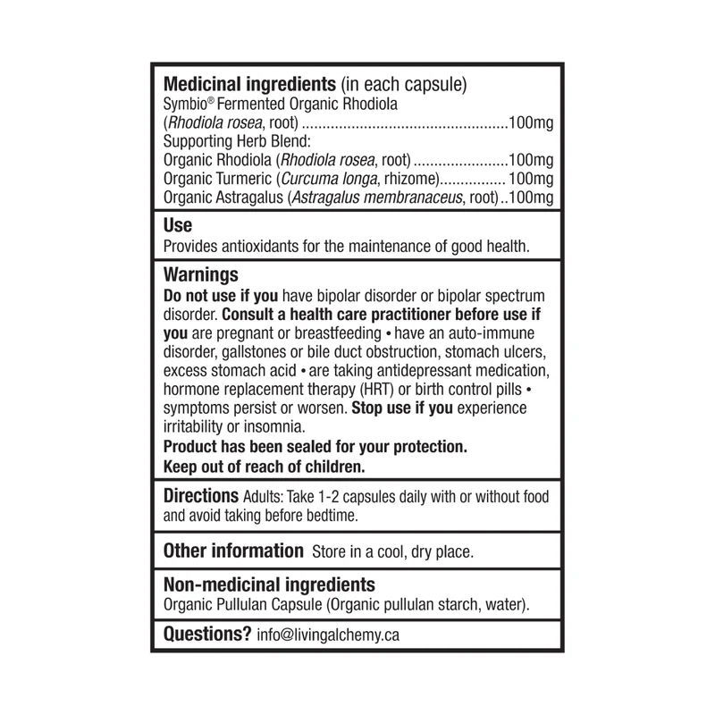 Living Alchemy - Rhodiola | 60 Capsules