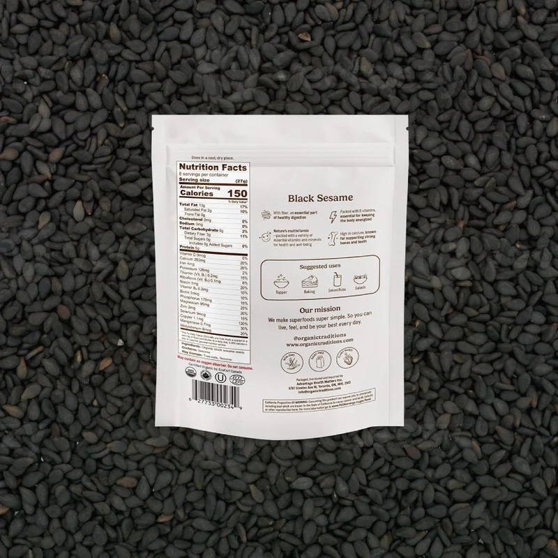 Organic Traditions - Black Sesame Seeds | 227 g