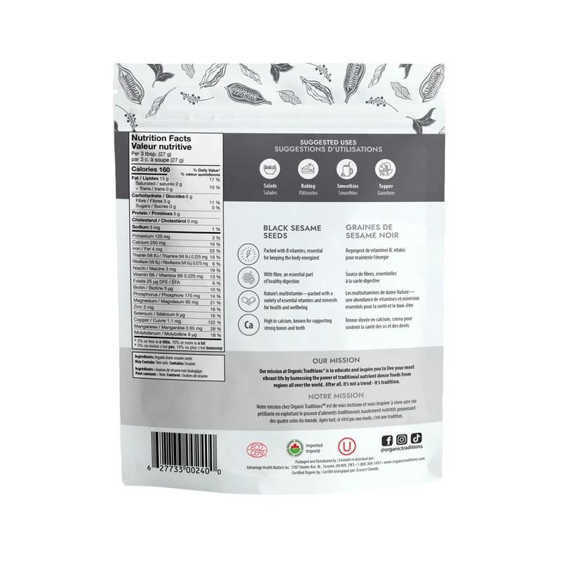 Organic Traditions - Black Sesame Seeds | 454 g