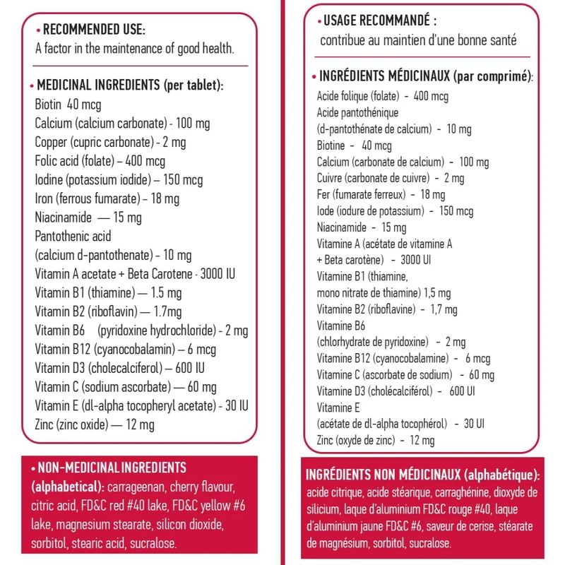 Wampole - Adorable Multivitamin | 60 Chewable Tablets