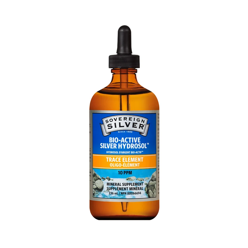 Sovereign Silver - Bio Active Silver Hydrosol Dropper, Trace Element | 236 mL