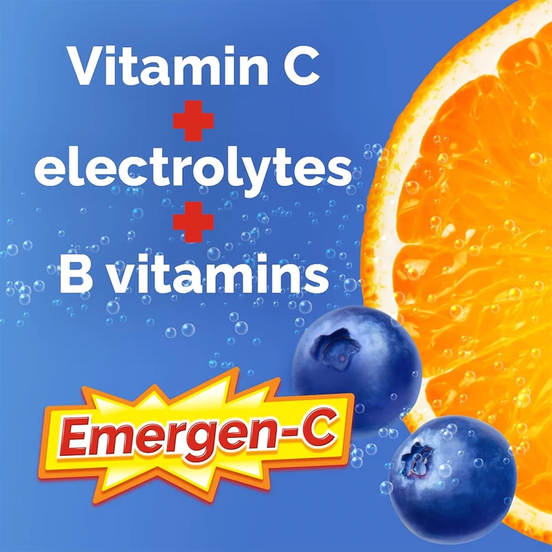 Emergen-C - Immune+ Elderberry Flavoured Fizzy Drink Mix | 18 Packets