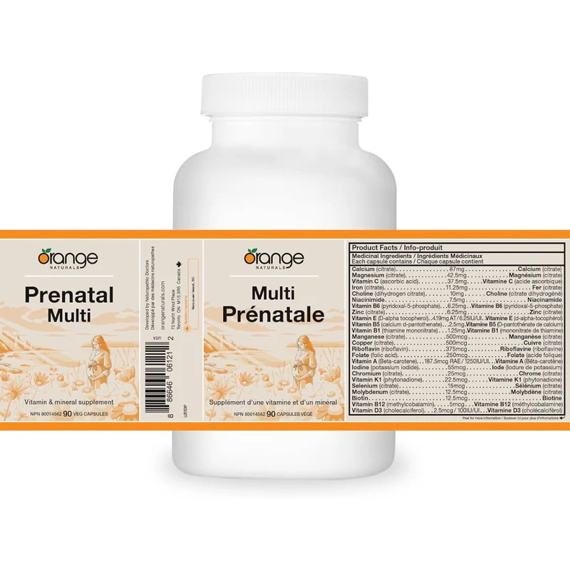Orange Naturals - Prenatal Multivitamin | 90 Capsules