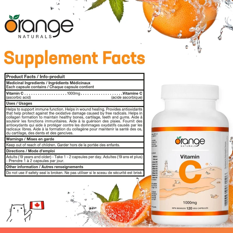 Orange Naturals - Vitamin C 1000 mg | 120 Capsules