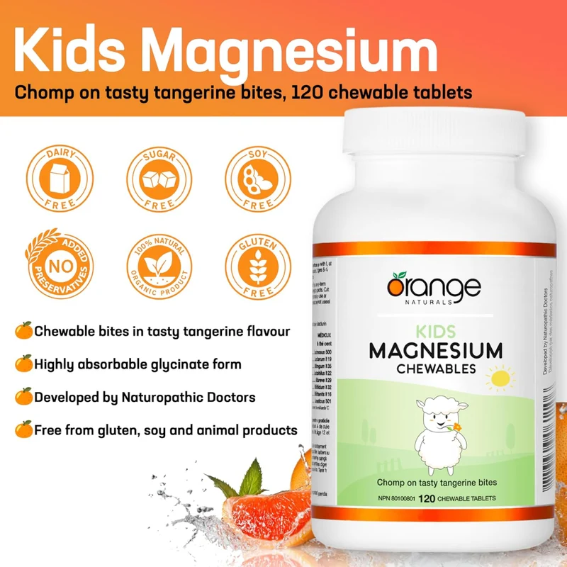 Orange Naturals - Kids Magnesium Chewable | 120 Tablets
