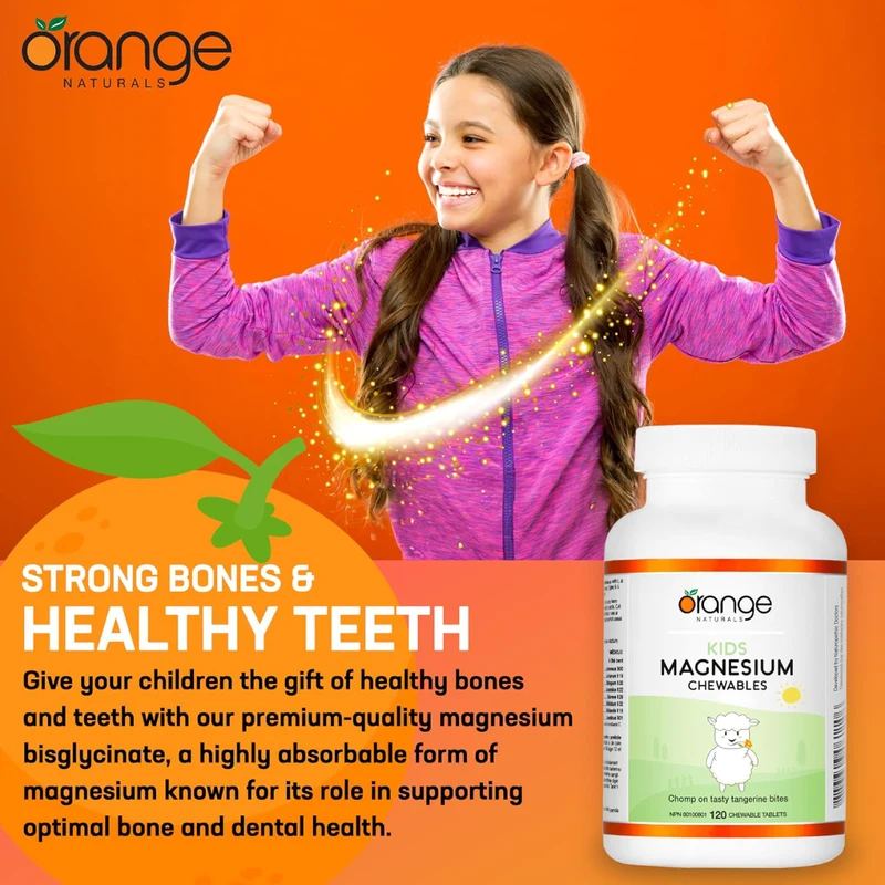 Orange Naturals - Kids Magnesium Chewable | 120 Tablets
